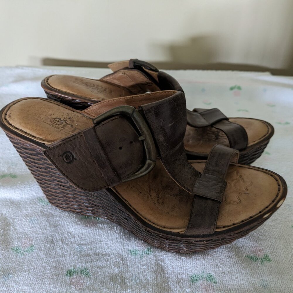 Born platform wedge sandals